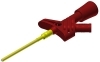KLEPS 1600 RT  Chwytak pazurkowy, elastyczny z gniazdem 2mm, czerwony, Hirschmann, 975106100, KLEPS1600RT